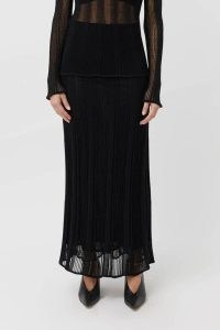 CAMILLA AND MARC Eugeni Lace Knit Midi Skirt in Black – sheer knitted skirts