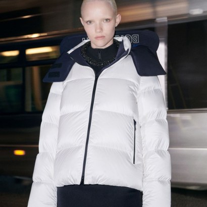 BURBERRY Detachable Hood Nylon Puffer Jacket Optic White – women’s chunky padded winter jackets