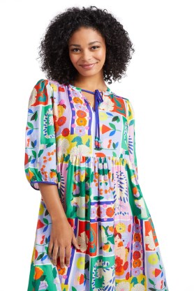 Gorman x Agathe Singer Gallery Scarf Dress / mixed print boho style dresses / floral bohemian inspired fashion - flipped