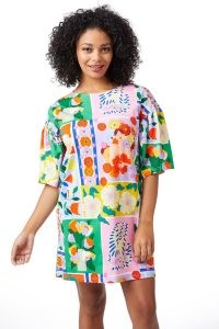 Gorman x Agathe Singer Gallery Tee Dress / printed organic cotton T-shirt dresses / women’s floral fashion / mixed prints