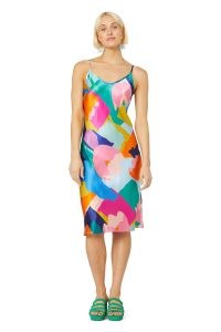 Leah Bartholomew x Gorman Tulip Tangle Slip Dress | vibrant multicoloured floral print cami shoulder strap dresses