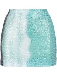 16Arlington sequin-embellished mini skirt in blue | fitted sequinned skirts