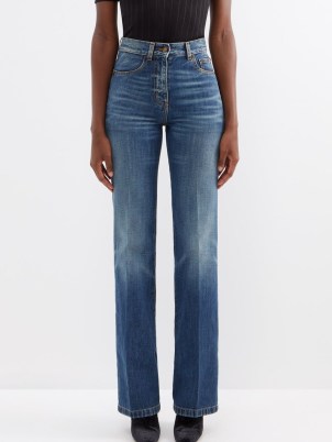 SAINT LAURENT Clyde straight-leg jeans in blue | women’s designer denim fashion - flipped