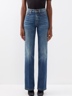 SAINT LAURENT Clyde straight-leg jeans in blue | women’s designer denim fashion