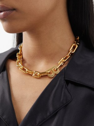 BALENCIAGA B-link chain necklace ~ chunky contemporary jewellery ~ designer statement necklaces