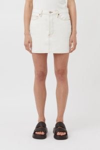 CAMILLA AND MARC Limia Denim Mini Skirt in Salt White | women’s classic casual short length skirts