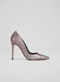 L.K. BENNETT Marilyn Glitter Court Heels ~ glittering multicoloured courts ~ high stiletto pumps