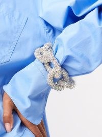 PEARL OCTOPUSS.Y Diamond Tire crystal & silver-plated bracelet | oversized chain link bracelets | women’s chunky jewellery