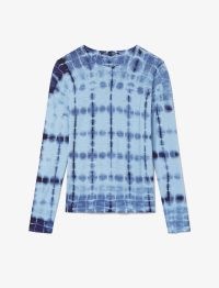 Proenza Schouler Tie Dye T-Shirt Blue Multi / tonal T-shirts / women’s long sleeved jersey tee