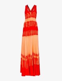 Proenza Schouler Viscose Knit Tie Dye Dress Orange Multi / tank midi dresses