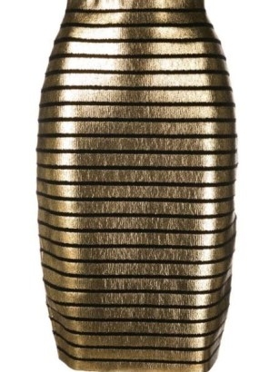 Balmain metallic stripe-detail midi skirt ~ shiny striped skirts - flipped