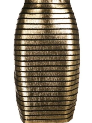 Balmain metallic stripe-detail midi skirt ~ shiny striped skirts