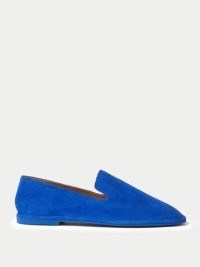 Jigsaw Elie Soft Suede Loafer in Blue | women’s minimalist loafers