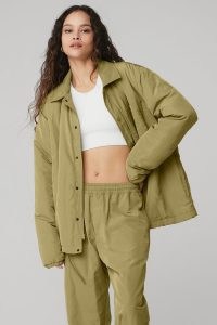 alo yoga LEGEND JACKET in WASABI ~ women’s casual green jackets