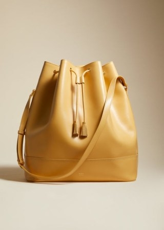 KHAITE THE LARGE CECILIA BAG in Butter Leather | drawstring top shoulder bags | roomy luxe handbags - flipped