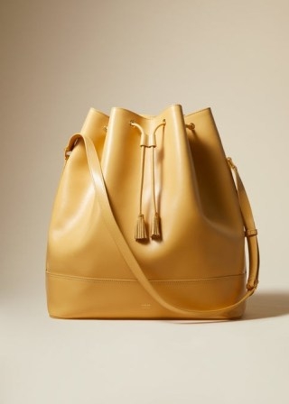 KHAITE THE LARGE CECILIA BAG in Butter Leather | drawstring top shoulder bags | roomy luxe handbags