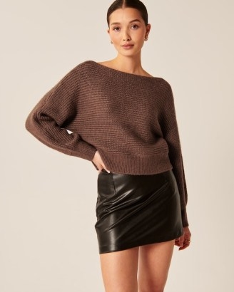 Abercrombie & Fitch Easy Dolman Sweater in Brown