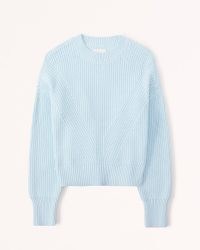 Abercrombie & Fitch Wedge Crew Sweater in Blue