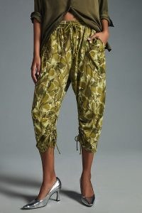 Daily Practice by Anthropologie Arid Crop Trousers in Green