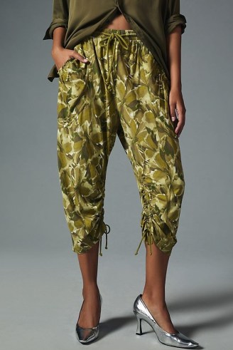 Daily Practice by Anthropologie Arid Crop Trousers in Green - flipped
