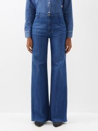 NILI LOTAN Anna wide-leg jeans in blue | womens designer denim clothes