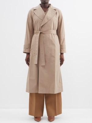 MAX MARA Etrench coat in camel ~ classic light brown wrap style tie waist coats - flipped