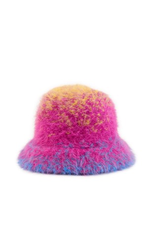SIMON MILLER DEEGEE HAT in Happy Knit – womens fuzzy knitted hats – multicoloured accessories - flipped