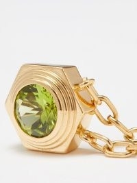 HARWELL GODFREY Hexagonal peridot & 18kt gold necklace / green stone pendant necklaces / luxe pendants / womens fine jewellery