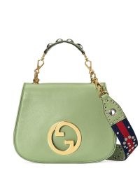 Gucci Gucci Blondie top handle bag in pistachio green | luxe handbags | studded bags