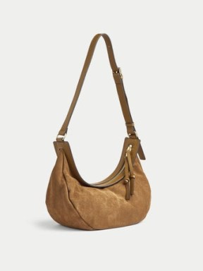 JIGSAW Melbury Soft Suede Bag in Tan – brown boho style shoulder bags