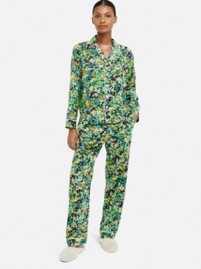 JIGSAW Wild Meadow Pyjama in Green ~ women’s floral pyjamas - flipped