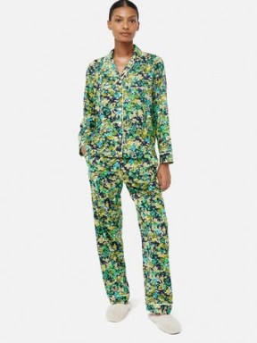 JIGSAW Wild Meadow Pyjama in Green ~ women’s floral pyjamas