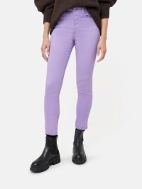 JIGSAW 28″ Richmond Garment Dye Jean in Lilac ~ women’s light purple denim skinnies