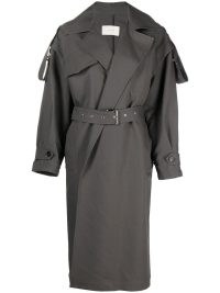 LVIR Green Belted Trench Coat | women’s belted cotton longline coats