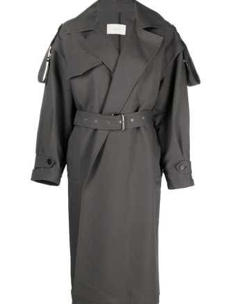 LVIR Green Belted Trench Coat | women’s belted cotton longline coats