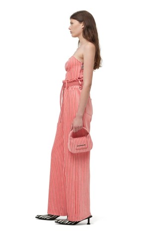 SIMON MILLER MINI RETRO BAG in Powder Pink Multi ~ cute corduroy top handle bags ~ mini designer handbags ~ small cord fabric vintage inspired handbag