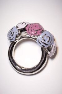 Acne Studios ROSES RING in Dusty lilac / floral rings / women’s designer fashion jewellery