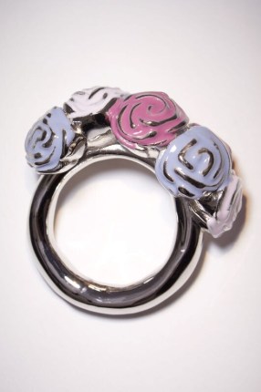Acne Studios ROSES RING in Dusty lilac / floral rings / women’s designer fashion jewellery