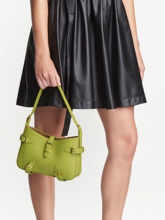 Altuzarra Play buckle-detail mini bag in lime green – small designer shoulder bags – mini handbags – women’s luxury accessories - flipped