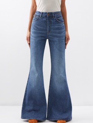 CHLOÉ Bootcut flared-leg jeans in blue ~ women’s denim flares