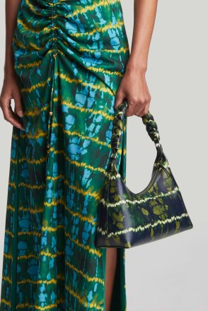 Altuzarra BRAIDED HOBO in Gekko | printed leather handbags | curved shaped bags | women’s luxury accessories - flipped