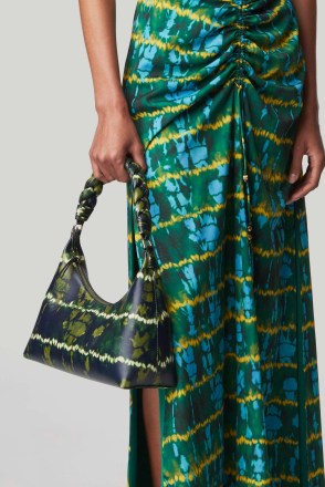 Altuzarra BRAIDED HOBO in Gekko | printed leather handbags | curved shaped bags | women’s luxury accessories