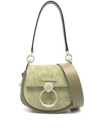 Chloé Tess sadle shoulder bag in lichen green ~ luxe leather bags ~ luxury suede handbags ~ women’s designer accessories