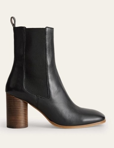 Boden Heeled Chelsea Boots in Black ~ women’s block heel boot - flipped