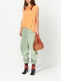 JW Anderson sequin-embellished mini tote bag in hot orange / small sequinned handbags / luxe bags