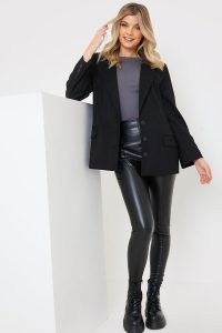 PERRIE SIAN PREMIUM BLACK OVERSIZED BLAZER ~ women’s blazers ~ womens single breasted jackets ~ celebrity inspired clothes