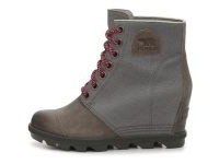 SOREL PDX Wedge Bootie in Grey ~ womens wedged booties ~ women’s lace up wedges ~ ankle boots