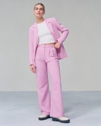 Abercrombie & Fitch A&F Sloane Tailored Pant in Dark Pink ~ womens high waist front pleated trousers
