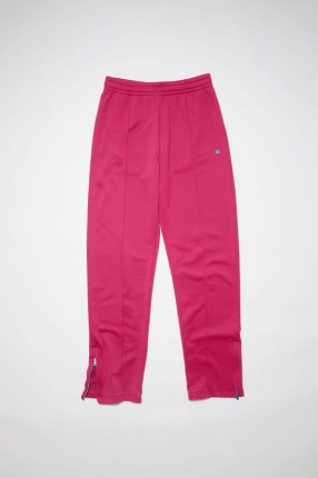 Acne Studios TECH JERSEY SWEATPANTS UNISEX in Fuchsia pink ~ unisex joggers ~ sustainable jogging bottoms ~ men and women’s recycled polyester and organically grown cotton joggers