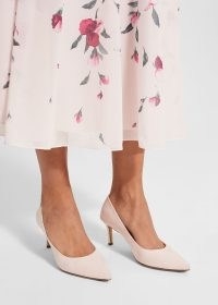 HOBBS ADRIENNE COURT in PALE PINK ~ nude leather courts ~ women’s occasion shoes